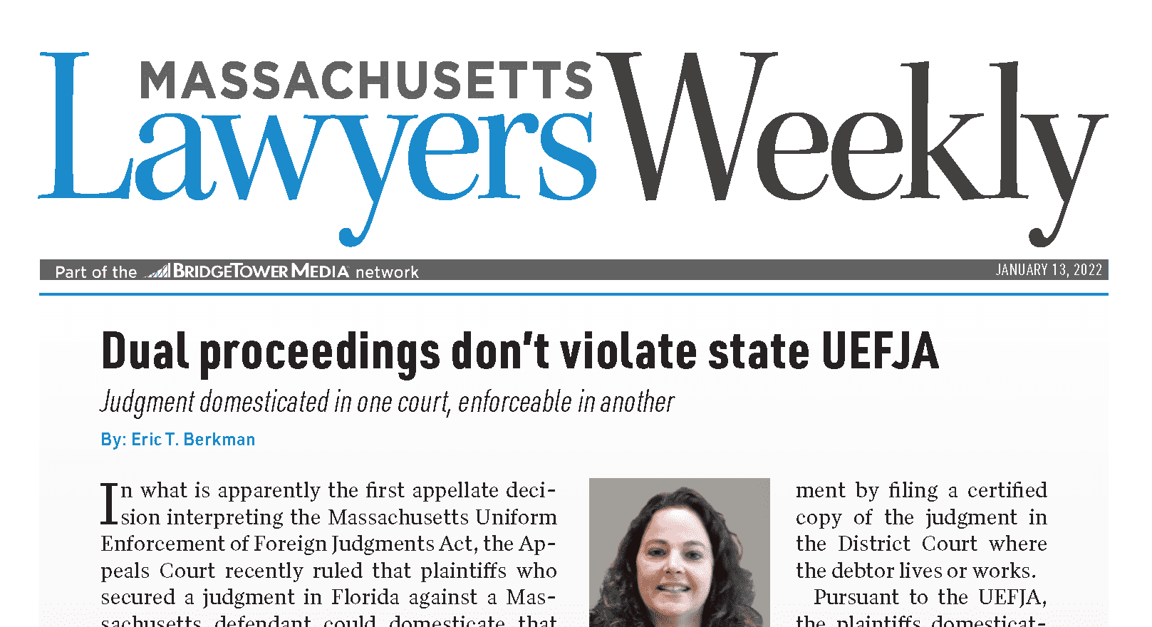 Blog 11 Dual proceedings don’t violate state UEFJA