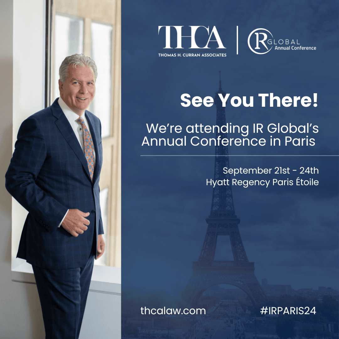 Thomas H. Curran Associates will attend IR Global’s Annual Conference in Paris as a Headline Sponsor