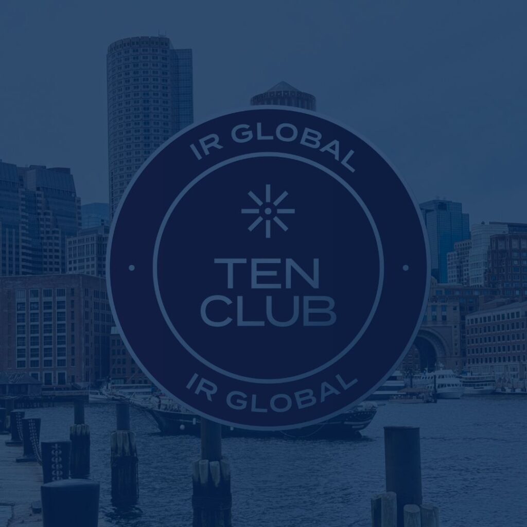 Thomas H. Curran Recognised as IR Global TENCLUB Member 23