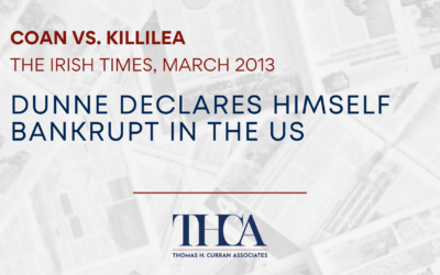 Dunne declares himself bankrupt in the US (March 2013)